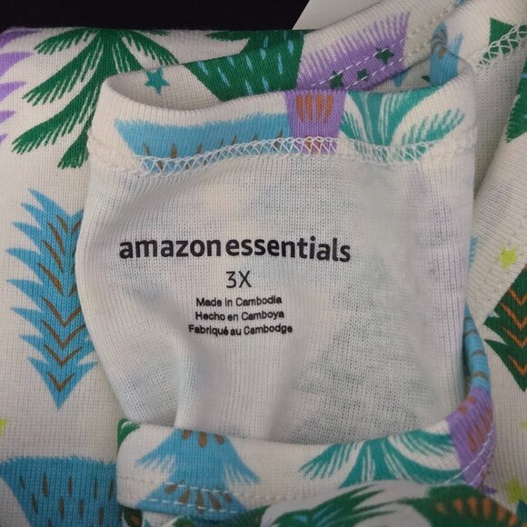 NWT | Festive Christmas Tree Print 2 Piece Pajama Set Loungewear | 3XL - Picture 3 of 5